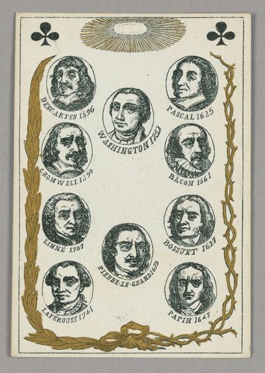Great Leaders, Playing Card from Set of "Cartes héroïques" or "Des grands hommes"