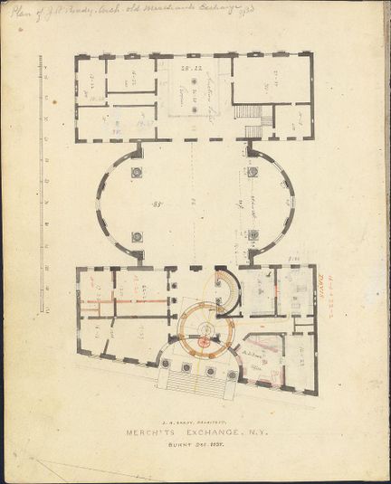 First Merchant's Exchange, New York (plan of main floor)