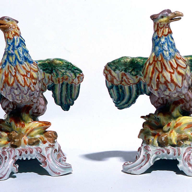 Pair of models of Phoenixes, c.1768-70