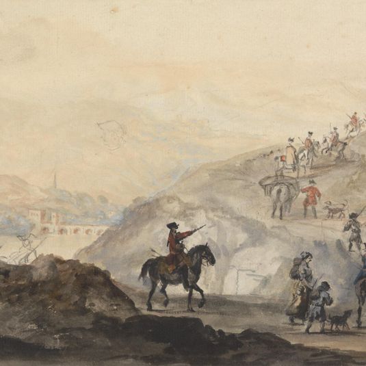 Cavalry Troops and Camp Followers on the Move