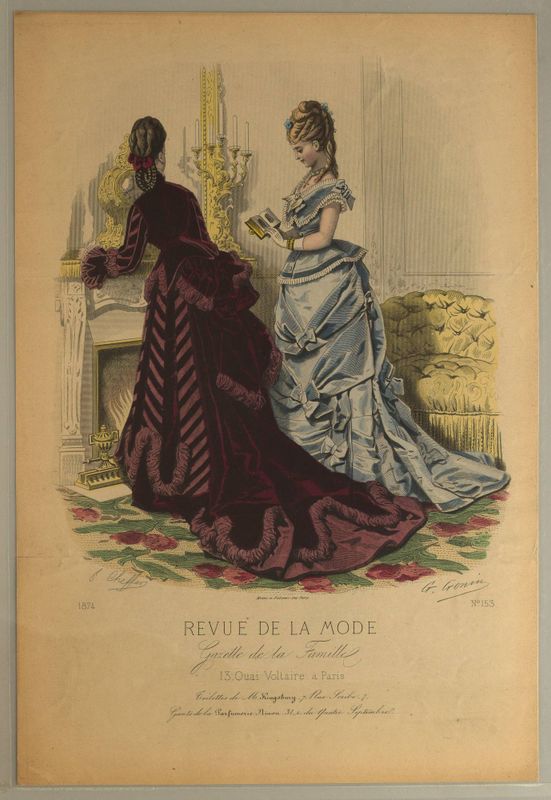 Plate No. 153 in Fashion Review in the Family Gazette [Revue de la Mode, Gazette de la Famille]