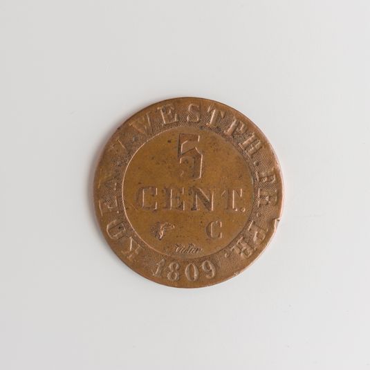 5 centimes de franc du royaume de Wesphalie, 1809