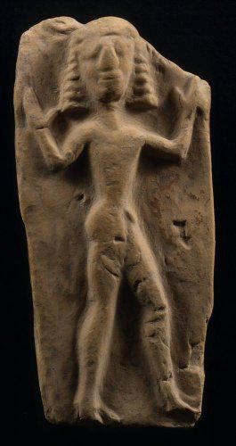 Relief Votive Plaque Showing A Naked Male Figure