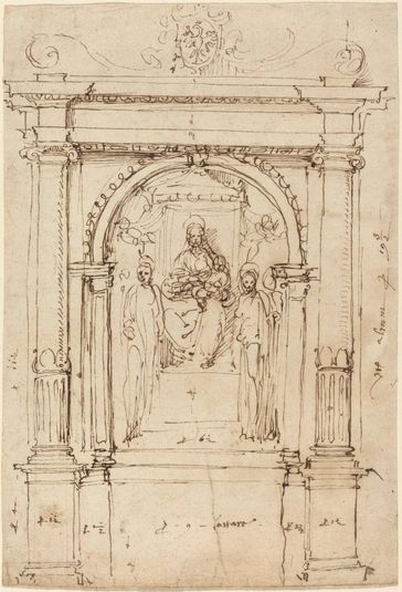 Altarpiece of the Madonna and Child with Saints, in Its Architectural Setting
