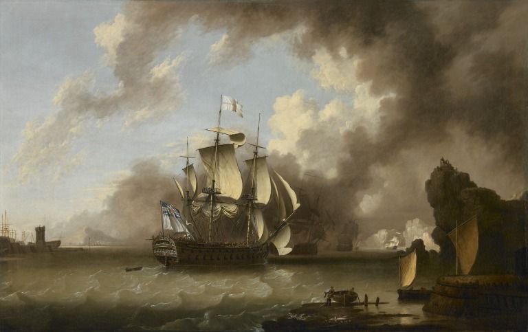 A Man of War in a Harbour