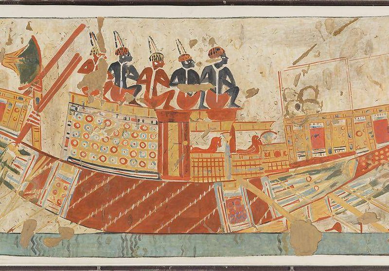 Boat Carrying Captives from Nubia, Tomb of Huy