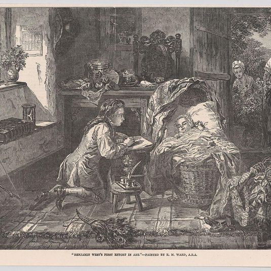 Benjamin West's First Effort in Art, from "Illustrated London News"