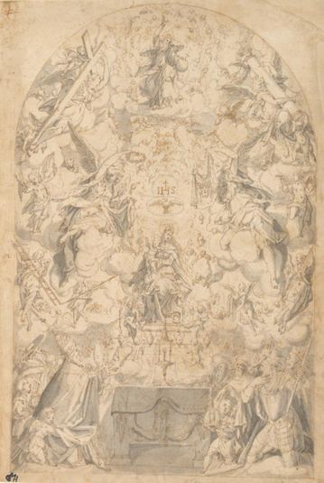 Madonna and Child with Angels Bearing Symbols of the Passion
