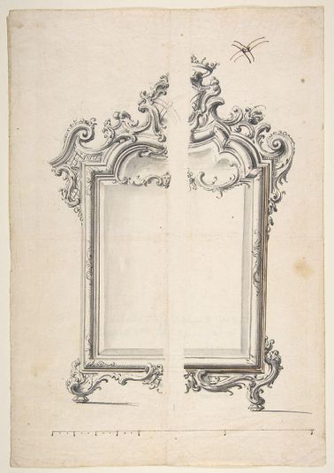 Two Alternative Designs for a Mirror or Screen with Family Coat of Arms