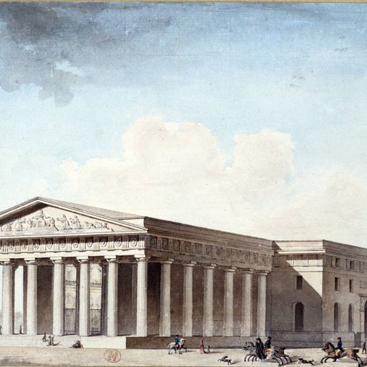 Projet pour une Bourse, une Banque de France, un Tribunal de Commerce et une Caisse d'Amortissement, à l'emplacement de la Madeleine. 8ème arrondissement