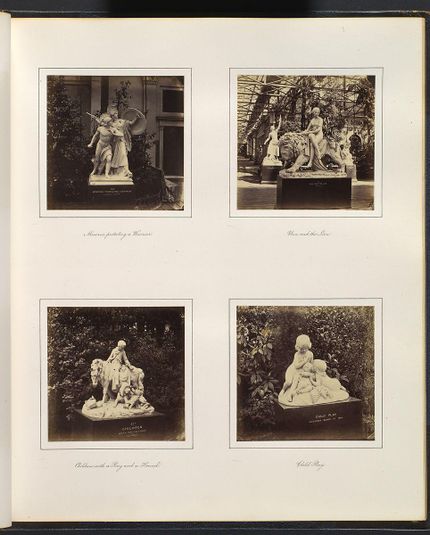 [Sculptures of Minerva Protecting a Warrior, Una and the Lion, Children with a Pony and a Hound, and Child Play]