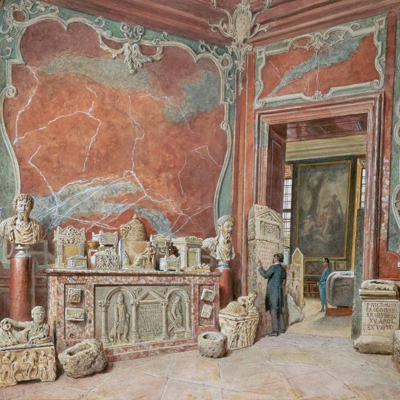 Das Marmorkabinett mit den Antiken