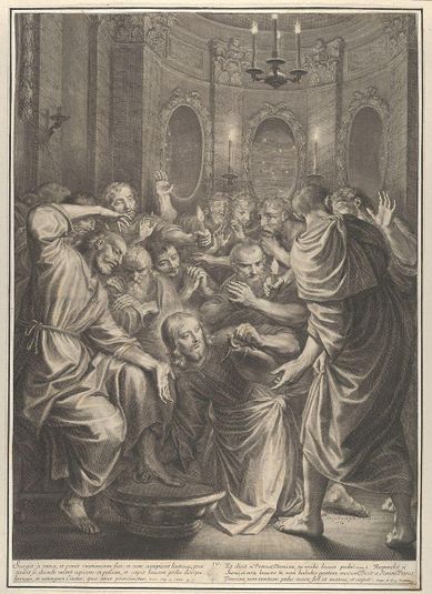 Christ Washing the Feet of His Disciples, from The Passion of Christ, plate 4