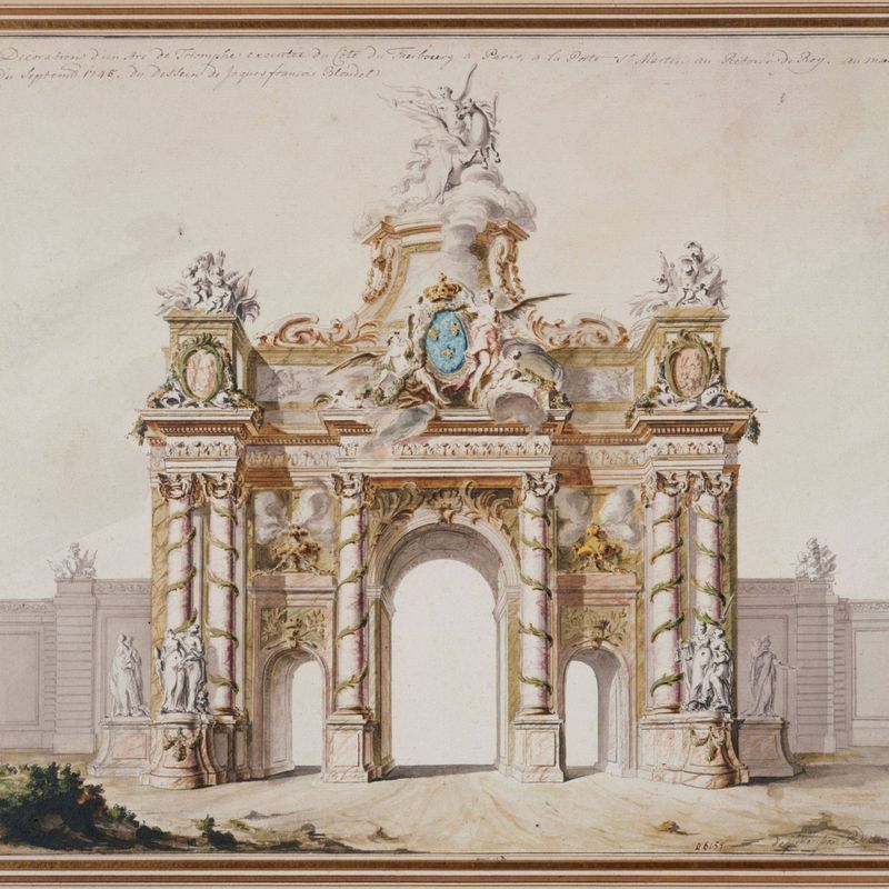 Arc de triomphe à la porte Saint-Martin, du côté du faubourg.