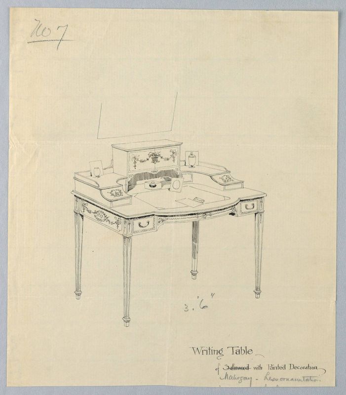 Design for Writing Table No. 7