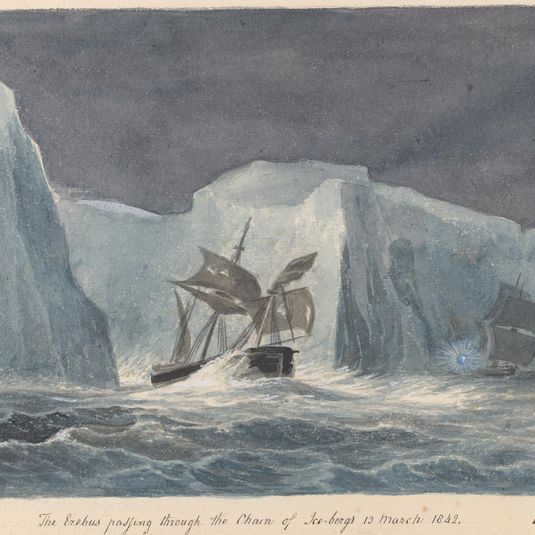 The Erebus Passing Through the Chain of Icebergs
