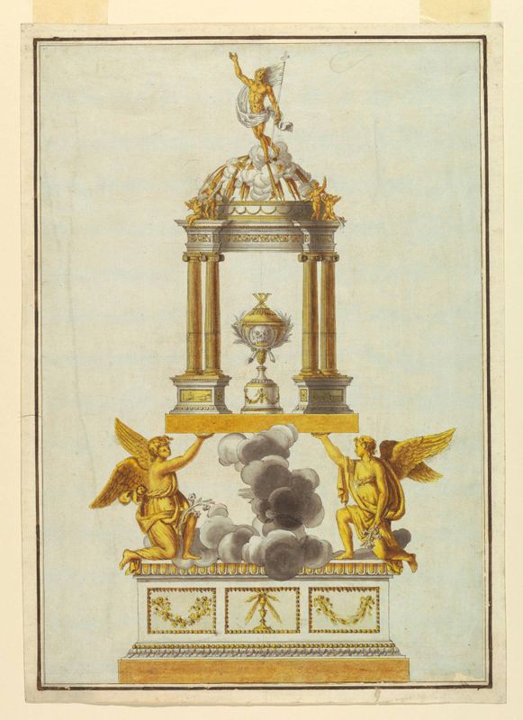 Reliquary in White Marble and Gilded Bronze