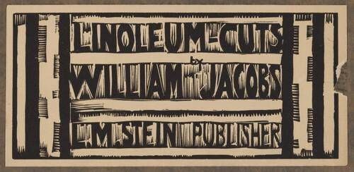 cover image (bottom) for "Linoleum-Cuts by William Jacobs"
