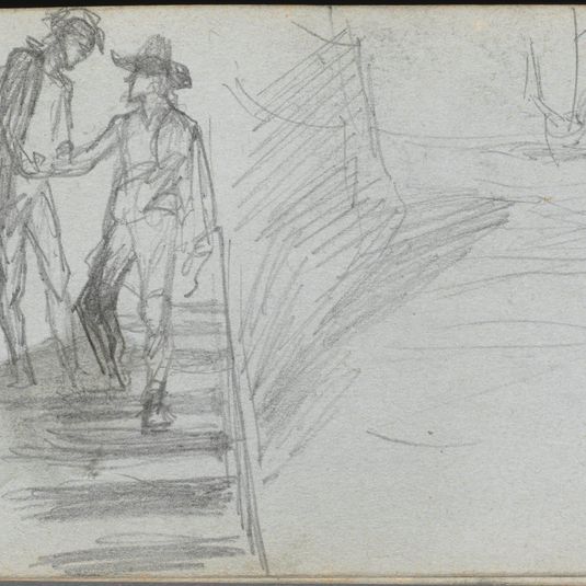 Sketchbook, page 64: Figures on a Stairway
