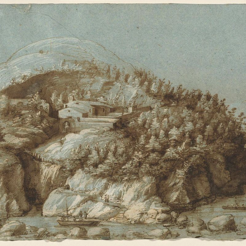Hilly Landscape with Ships
