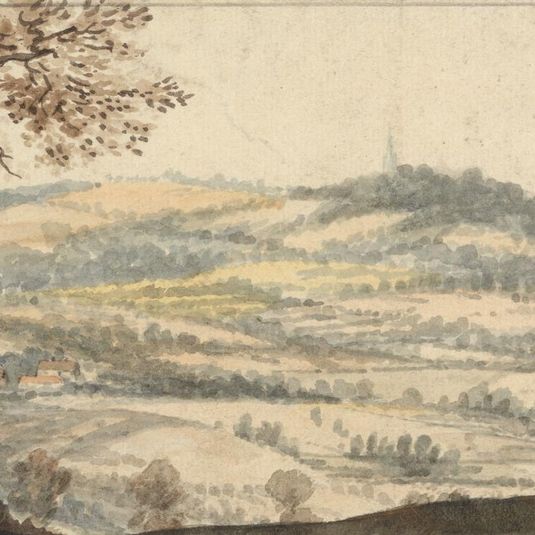 Landscape with two figures in the foreground