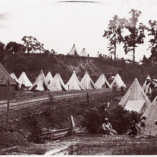 Camp of Construction Corps, U.S. Military Railroad at City Point