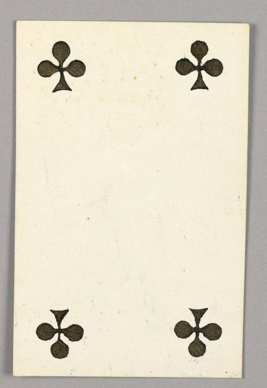 Four of Clubs from Set of "Jeu Imperial–Second Empire–Napoleon III" Playing Cards