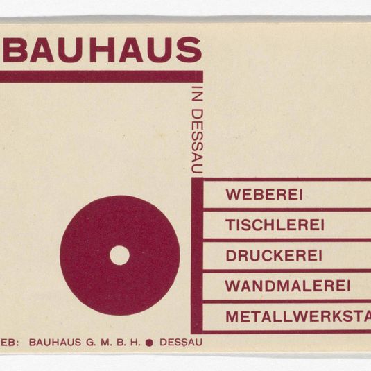 Das Bauhaus in Dessau postcard