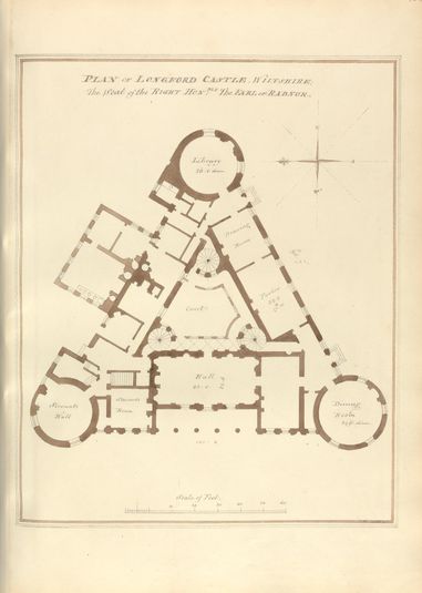 Plan of Longford Castle, Wiltshire; the Seat of the Right Hon'ble the Earl of Radnor