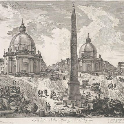 The Piazza del Popolo (Veduta della Piazza del Popolo)
