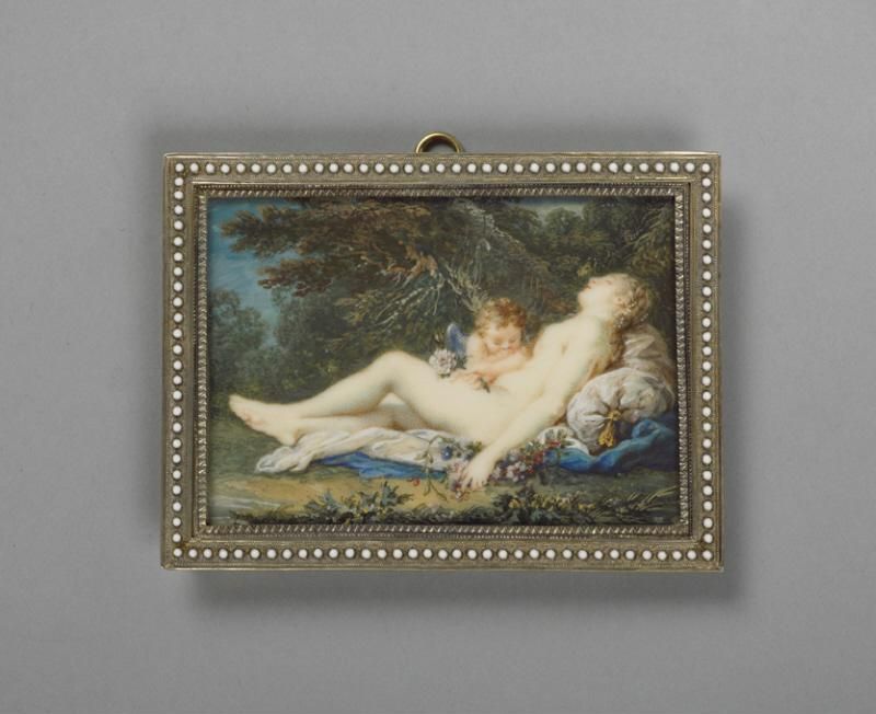 Venus and Cupid asleep