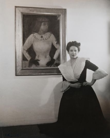 Ida Chagall and Her Mother's Portrait by Marc Chagall