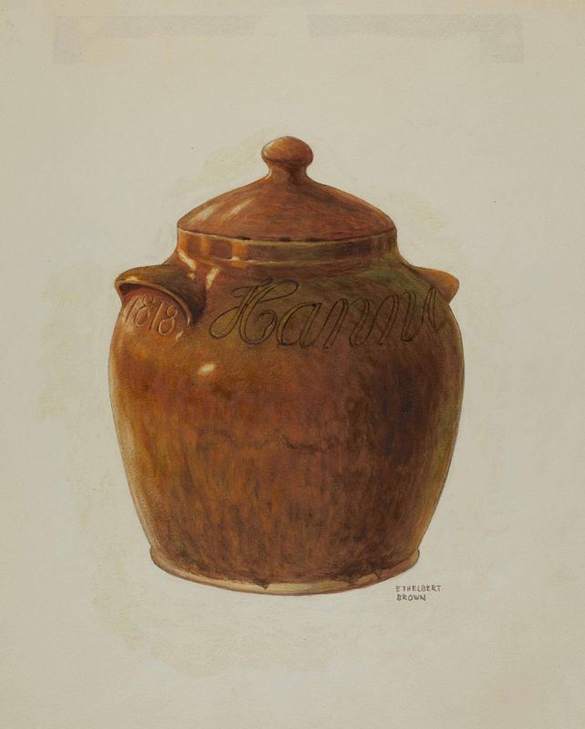 Pa. German Jar with Lid