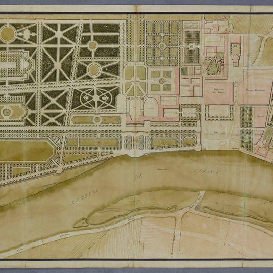 Plan d'un projet général du château, jardins et village de Choisy le Roy