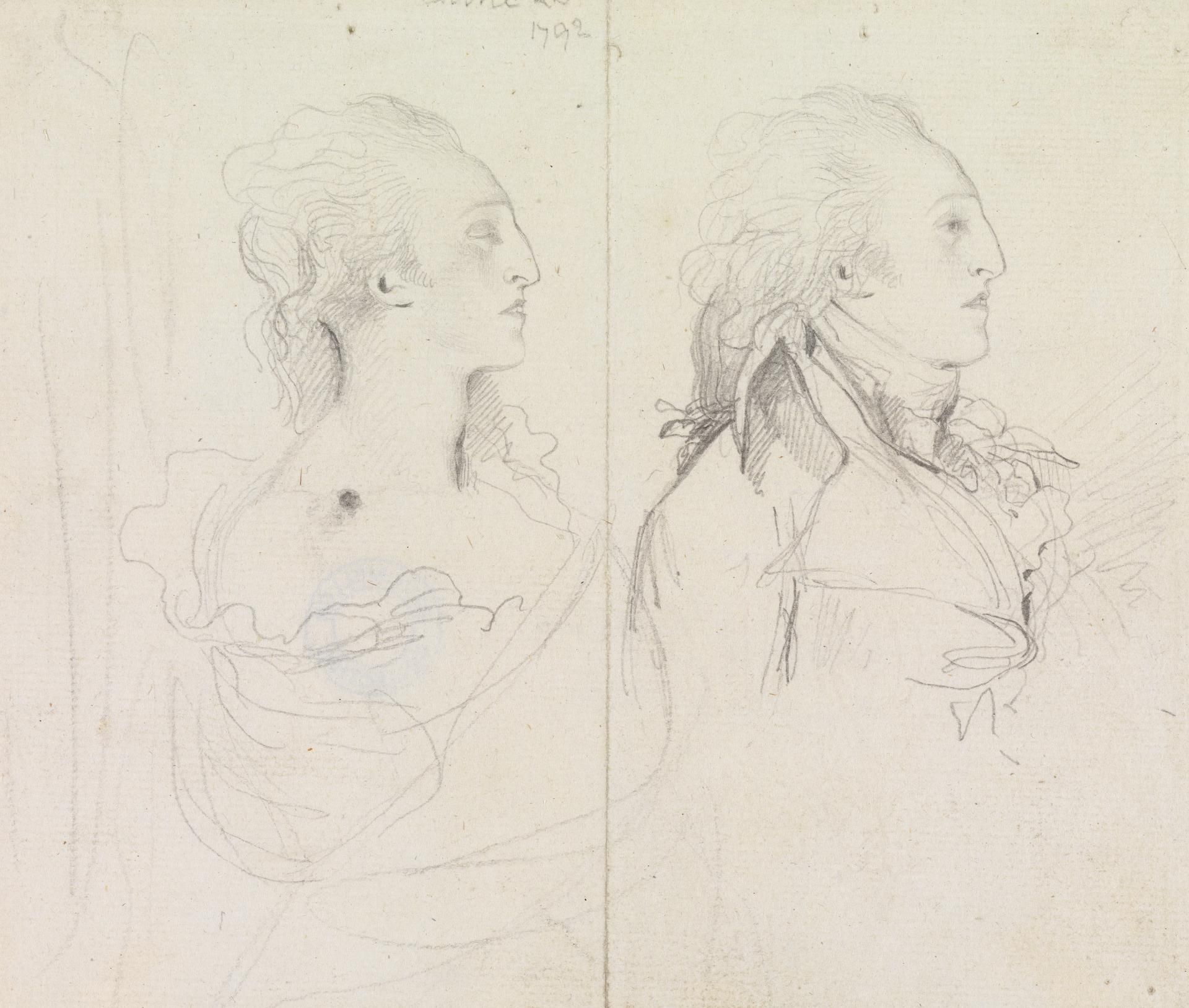 Double Portrait of a Figure in Both Male and Female Attire