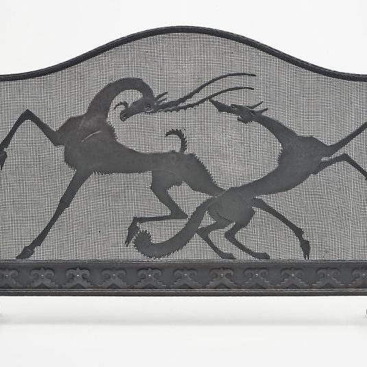 Wolf and Goat Fire Screen