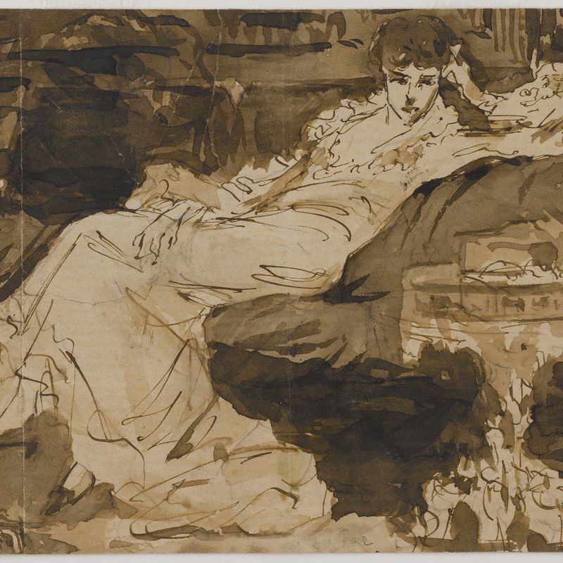 Etude préparatoire pour le portrait de Sarah Bernhardt