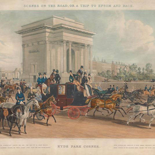 Scenes on the Road, or a Trip to Epsom and Back, Hyde Park Corner