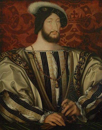 Ritratto di Francesco I, re di Francia (1494-1547) Olio su legno