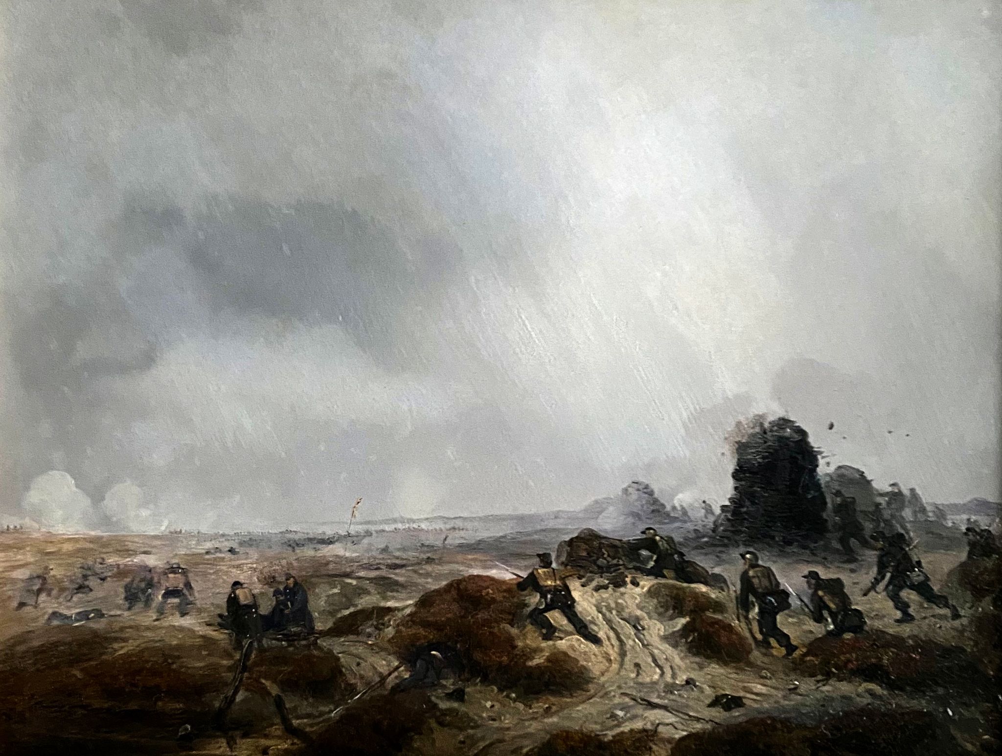 Infantry advancing at Helligbæk, 24 July 1850