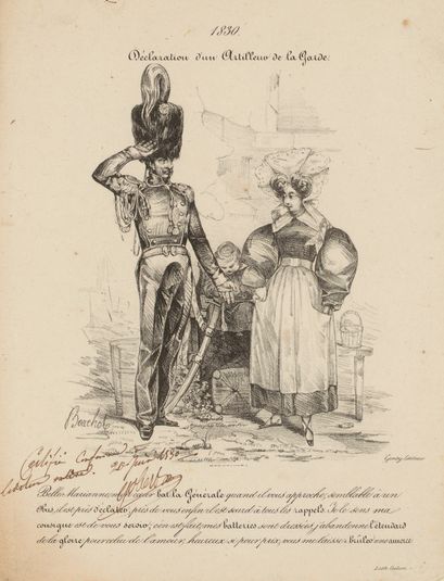 1830, Déclaration d'un Artilleur de la Garde