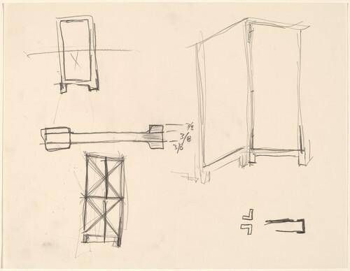 Sketch for folding screen "The Foreign Plowman"