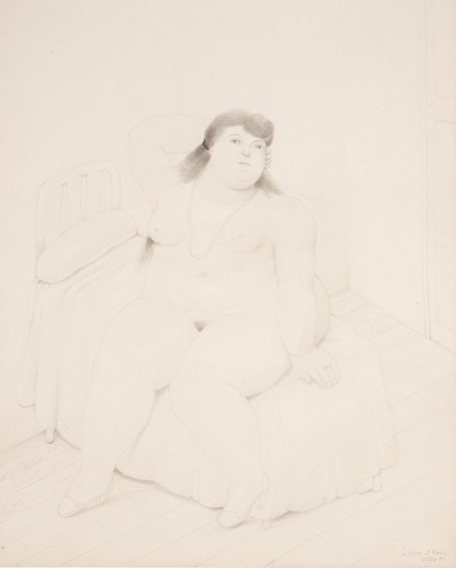 Naked Woman Sitting on a Bed