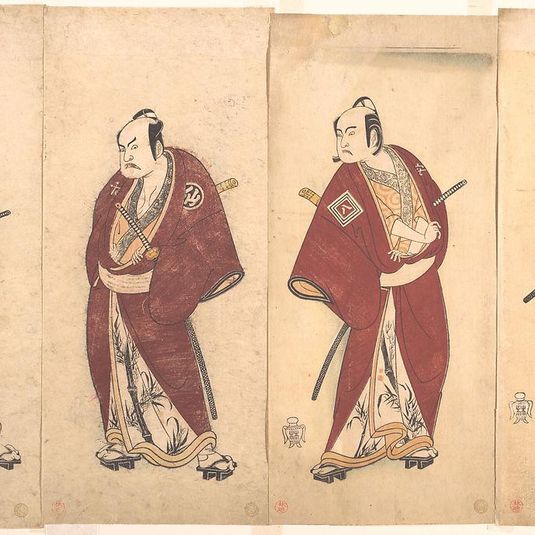Four of the Five Actors Who Performed the Shosa "Gonen Otoko"