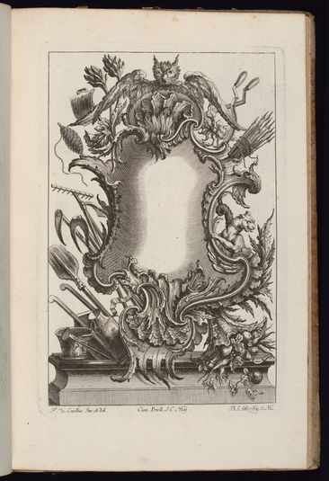 Cartouche with Owl, Livre de Cartouches Irréguliers (Book of Irregular Cartouches)