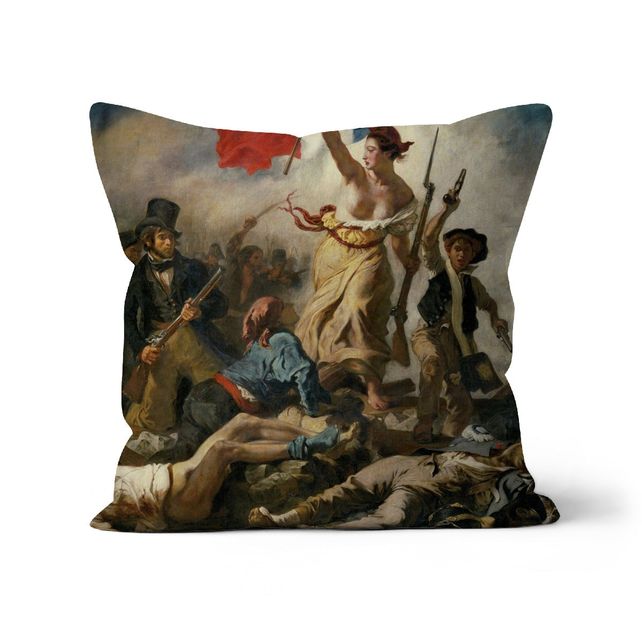 Eugène Delacroix - July 28. Liberty Leading the People (July 28, 1830) Cushion Smartify Essentials