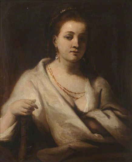 Hendrickje Stoffels in a White Cloak (copy after Rembrandt)
