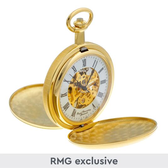 Royal Observatory Greenwich Gold Double Hunter Pocket Watch Royal Museums Greenwich