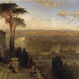 David Roberts, Rome: Sunset from the Convent of Sant' Onofrio on the Janiculum, 1855-56and Audio Tour | National