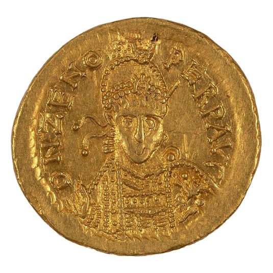 Solidus of Zeno, Emperor of Rome, from Constantinople